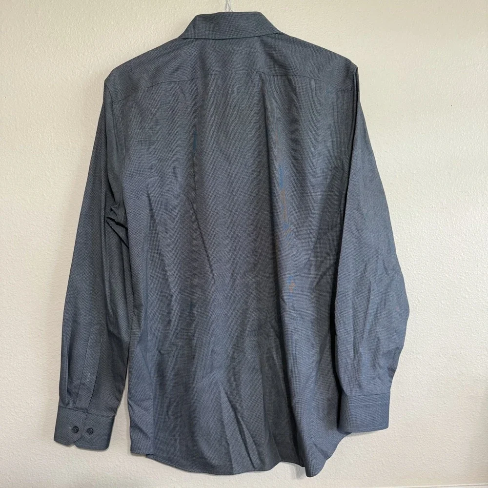 Banana Republic Dress Shirt Men's Large‎ Gray Slim Fit Classic Formel Business